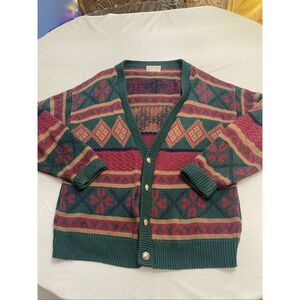 Lord Jeff Vintage Cardigan Sweater Size Large